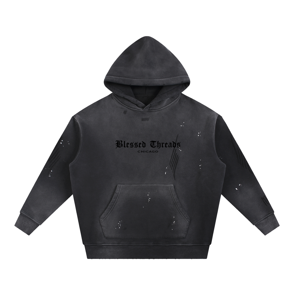 Acid Washed Blessed Hoodie