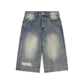 Wash Baggy Denim Shorts