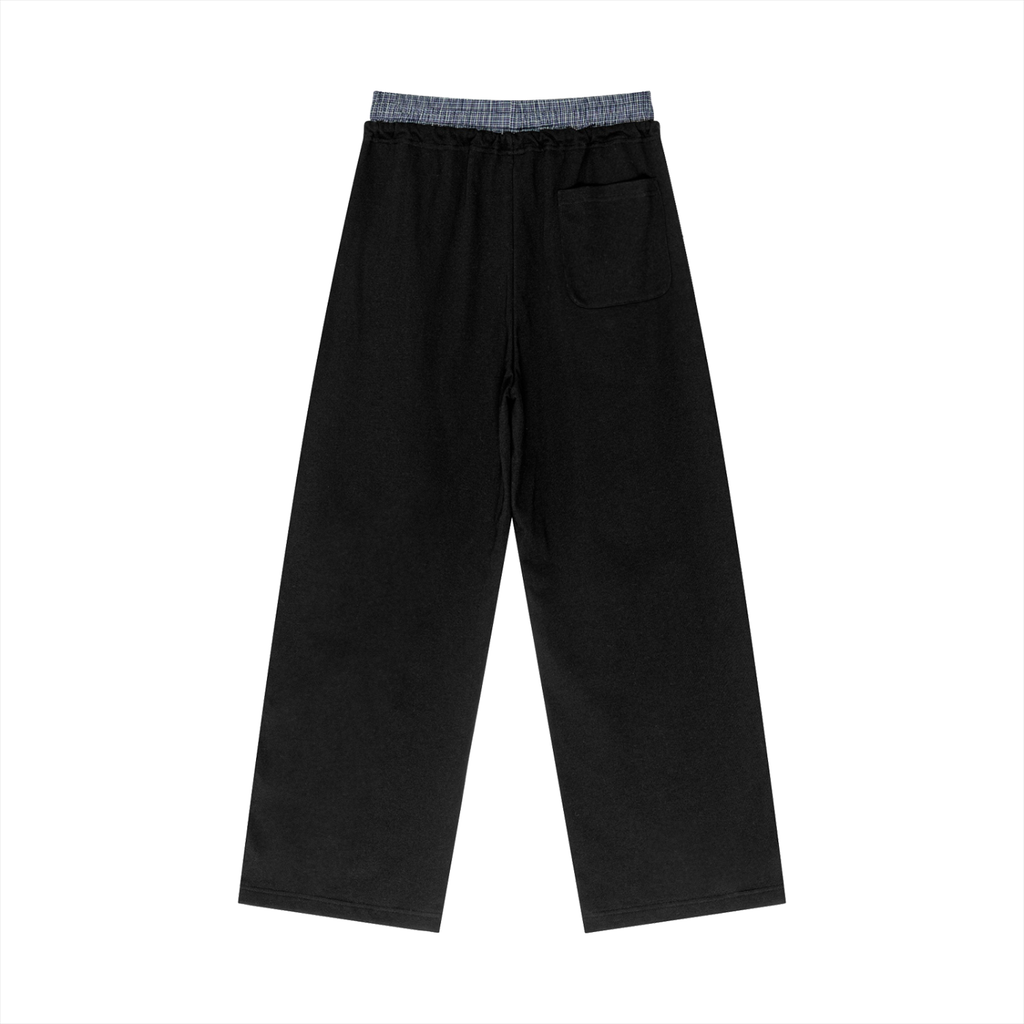 Plaid Contrast Blessed Sweatpants