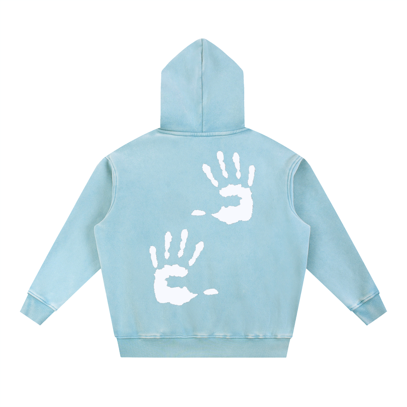 Acid Washed Hand Print Hoodie