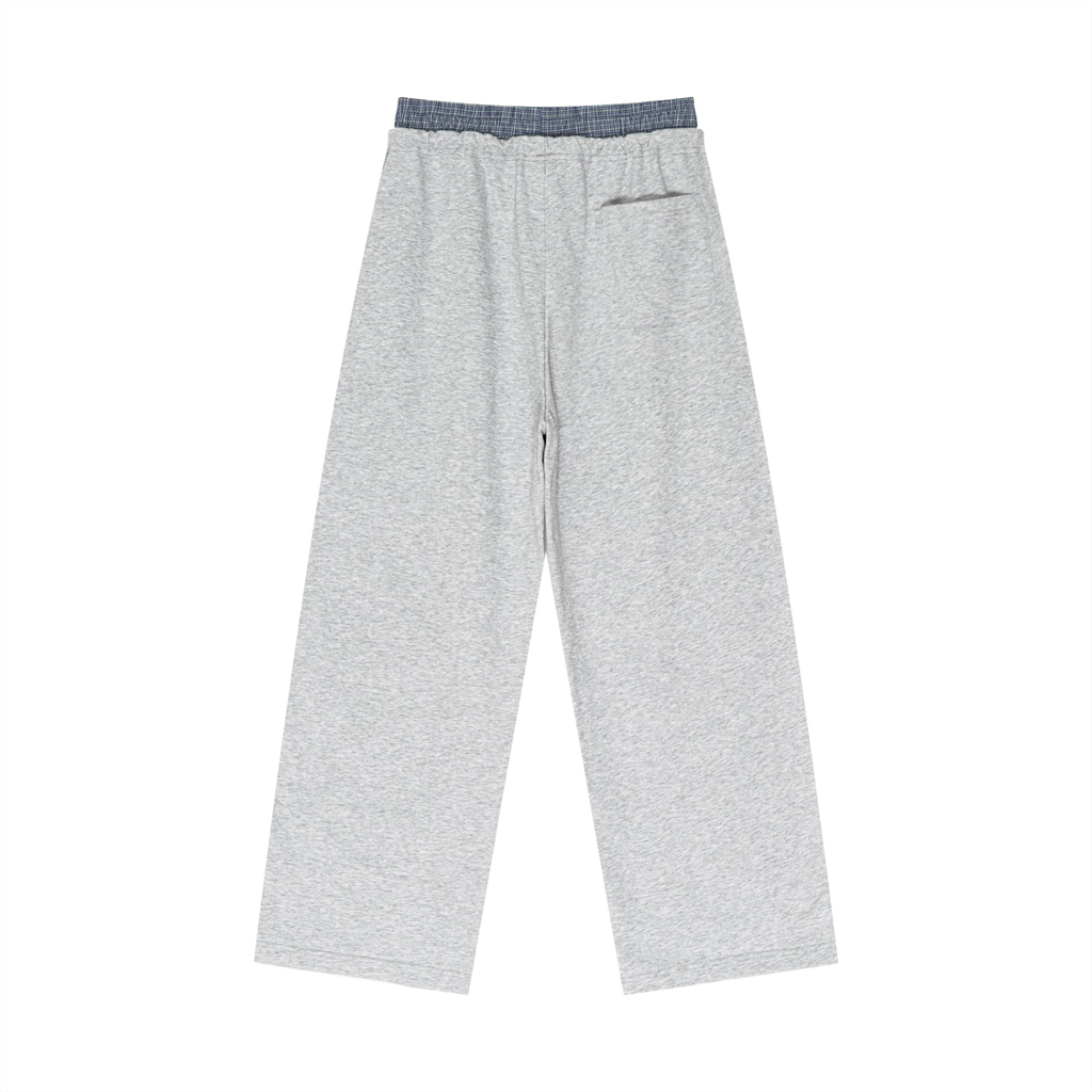 Plaid Contrast Blessed Sweatpants