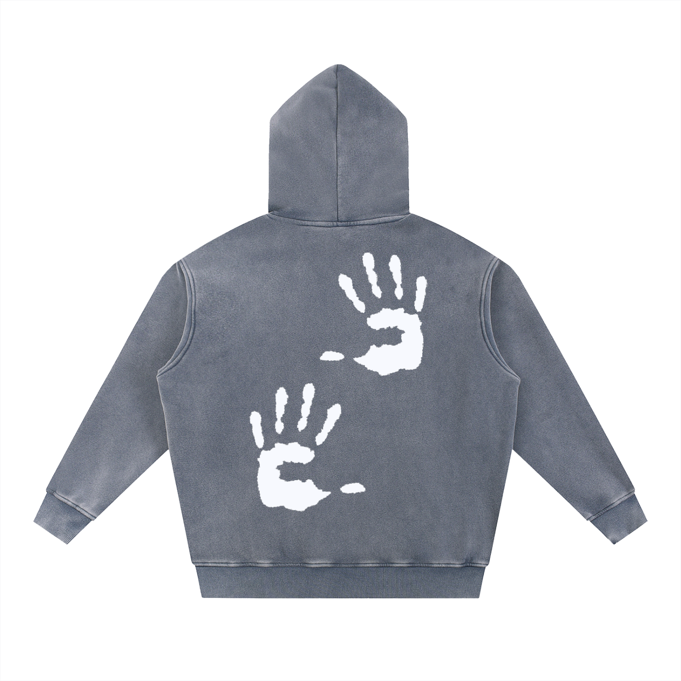 Acid Washed Hand Print Hoodie