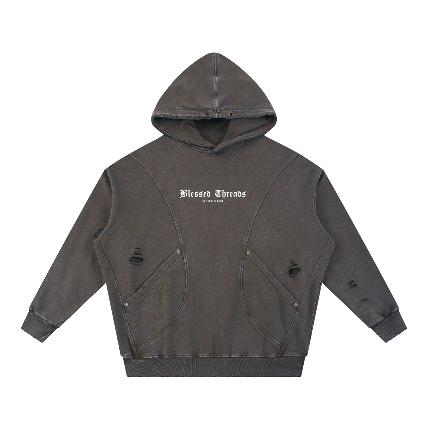 Distressed Blessed Threads Hoodie